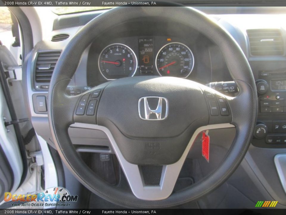 2008 Honda CR-V EX 4WD Taffeta White / Gray Photo #11