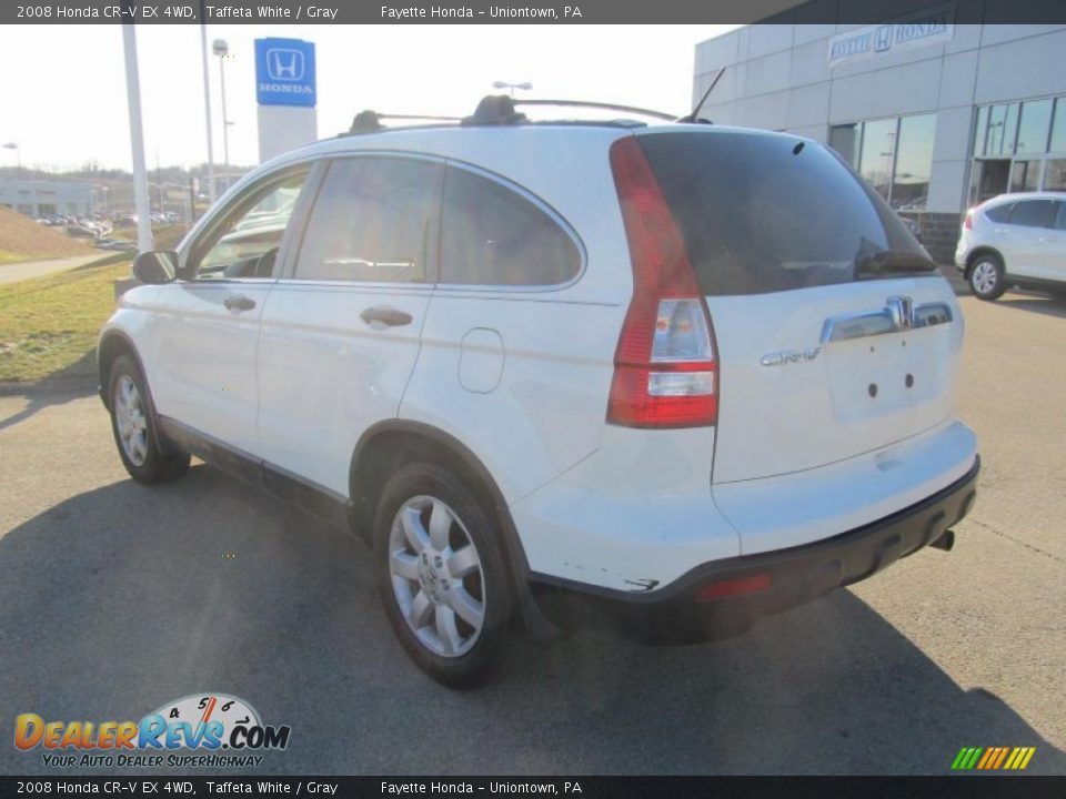2008 Honda CR-V EX 4WD Taffeta White / Gray Photo #16
