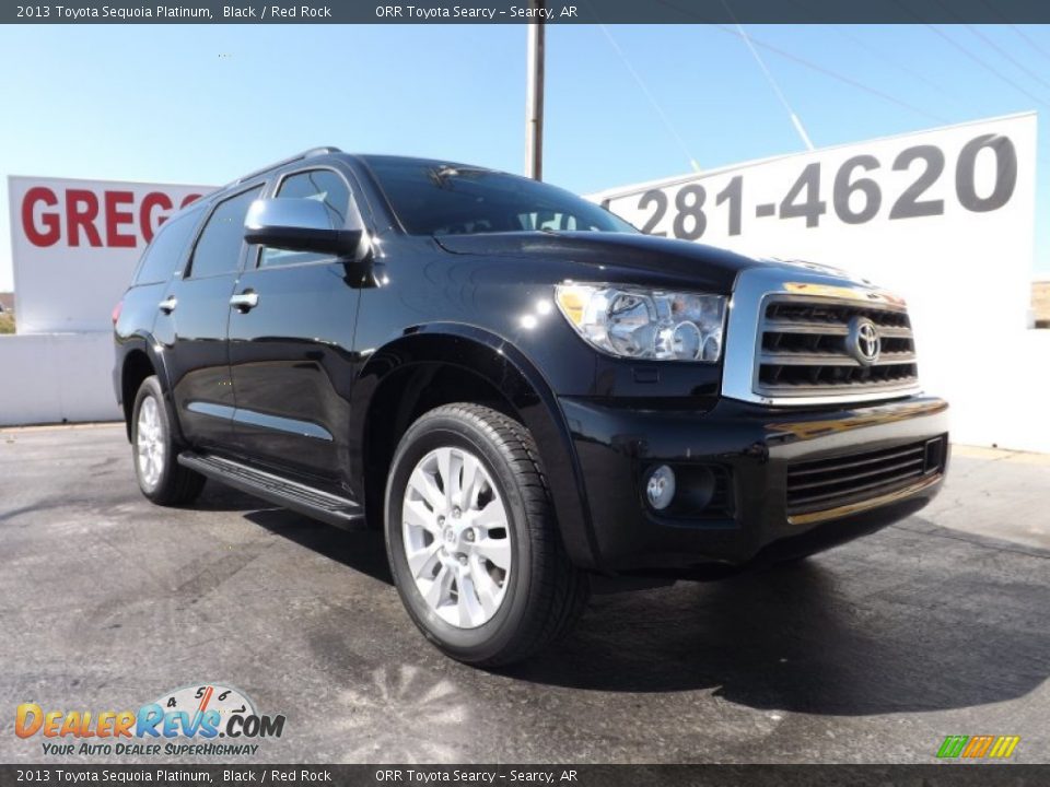 2013 Toyota Sequoia Platinum Black / Red Rock Photo #1