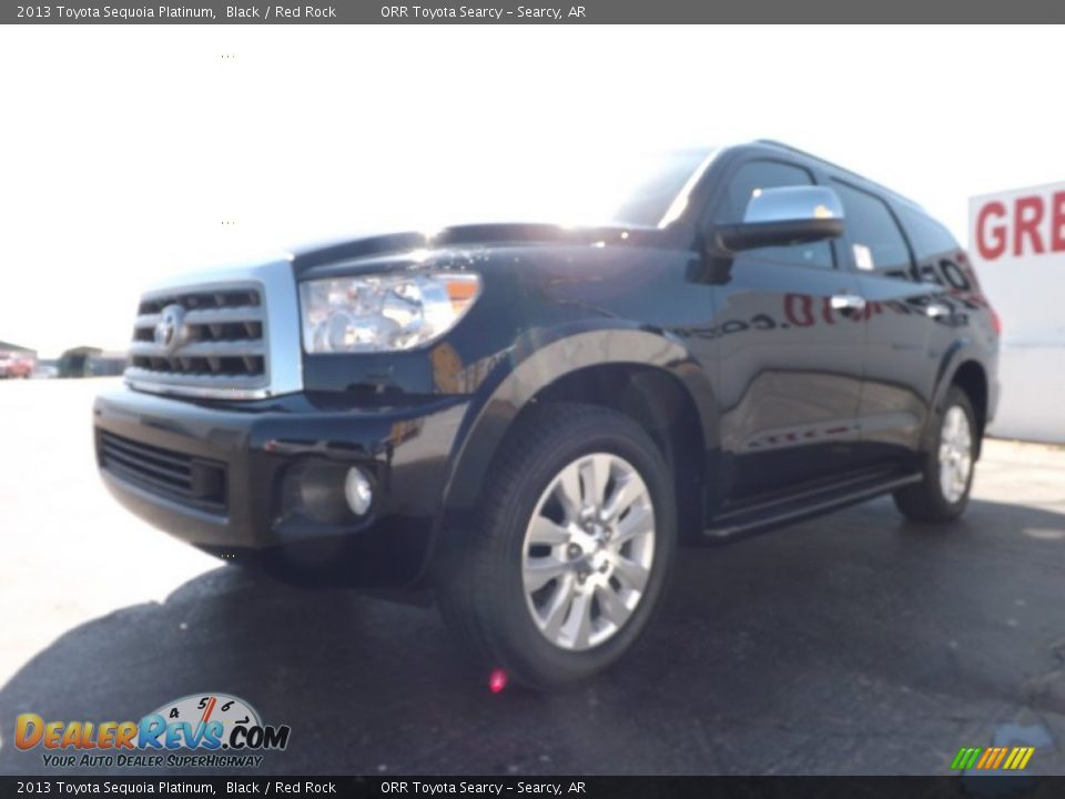 2013 Toyota Sequoia Platinum Black / Red Rock Photo #3