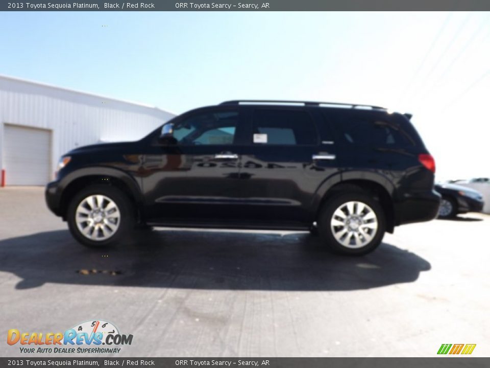 2013 Toyota Sequoia Platinum Black / Red Rock Photo #4