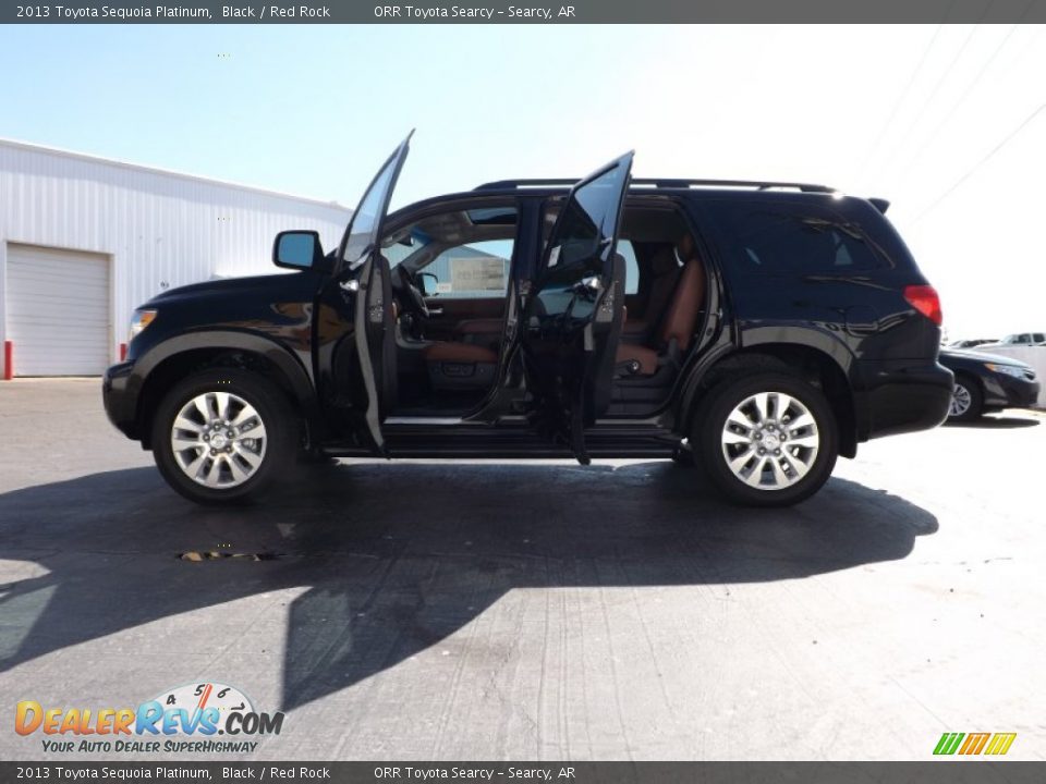 2013 Toyota Sequoia Platinum Black / Red Rock Photo #5