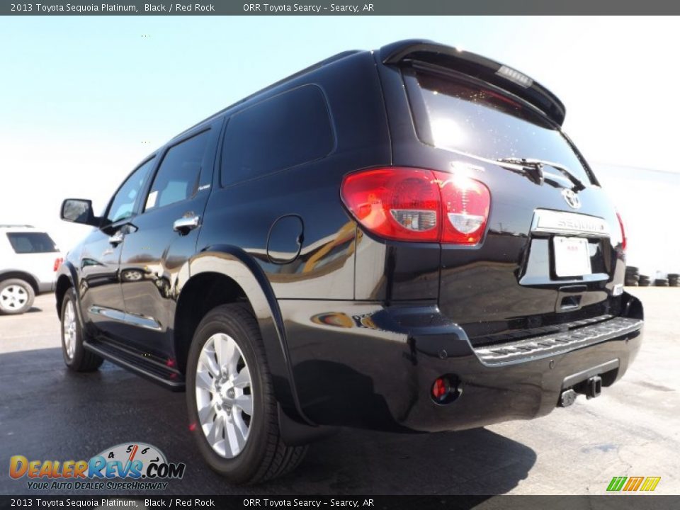 2013 Toyota Sequoia Platinum Black / Red Rock Photo #6