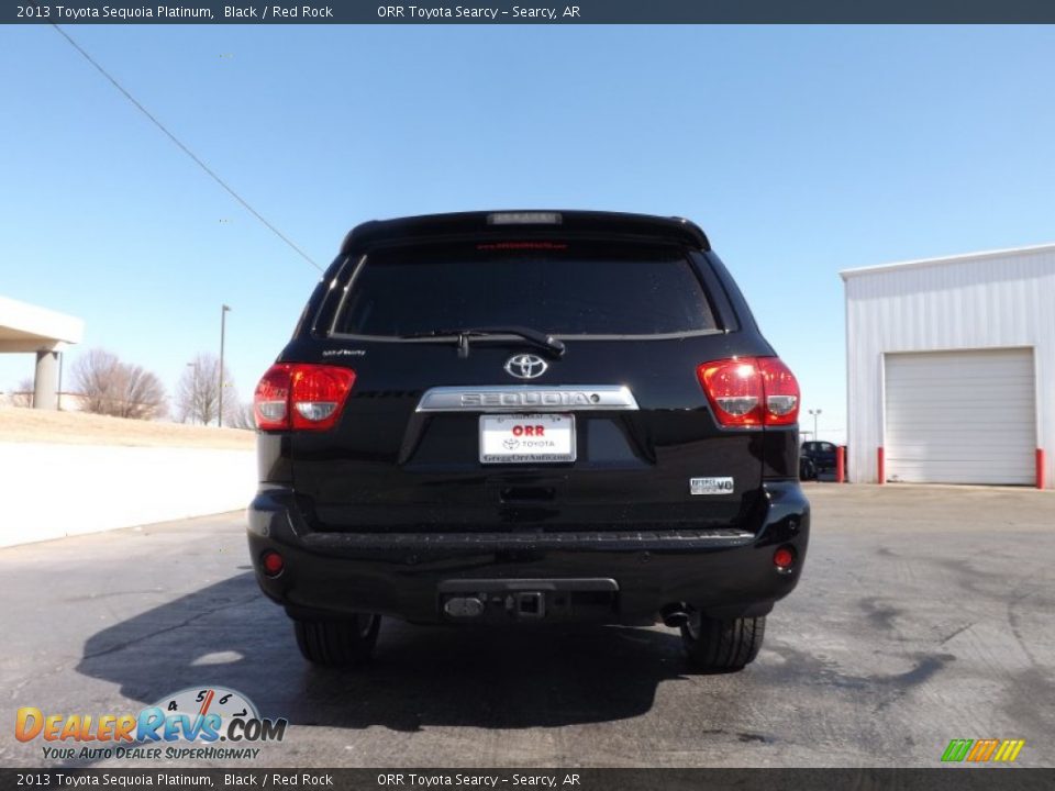 2013 Toyota Sequoia Platinum Black / Red Rock Photo #7