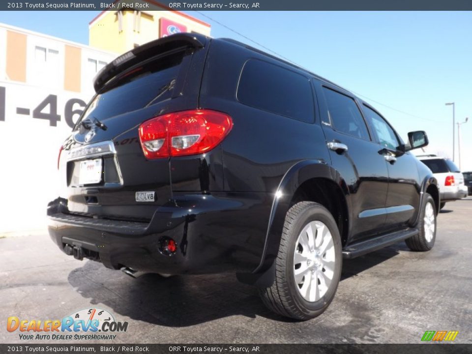 2013 Toyota Sequoia Platinum Black / Red Rock Photo #8