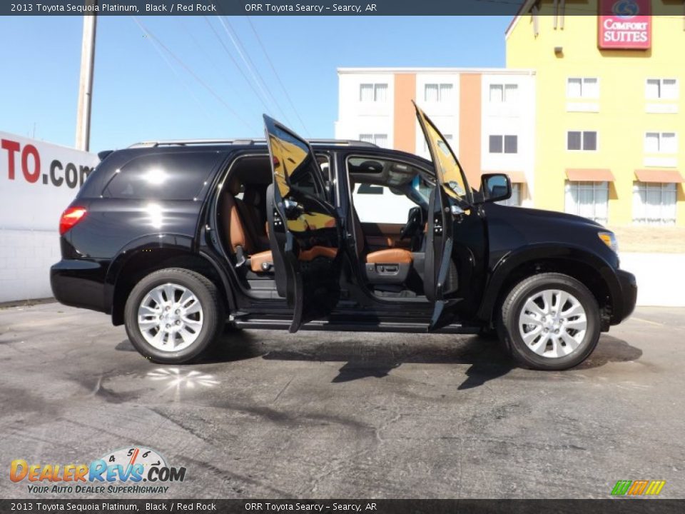 2013 Toyota Sequoia Platinum Black / Red Rock Photo #10