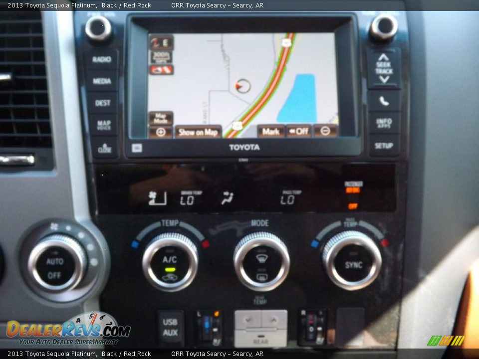 2013 Toyota Sequoia Platinum Black / Red Rock Photo #12