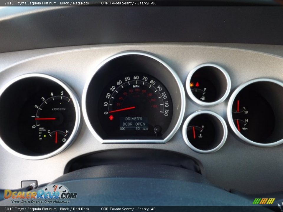 2013 Toyota Sequoia Platinum Black / Red Rock Photo #13