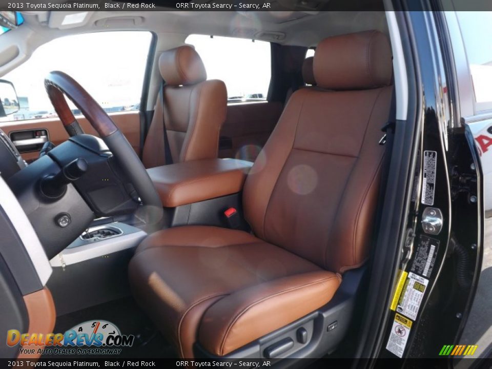 Red Rock Interior - 2013 Toyota Sequoia Platinum Photo #16