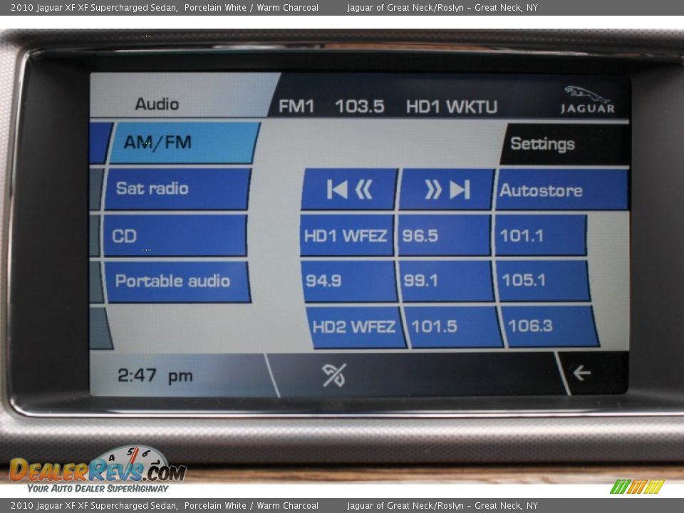2010 Jaguar XF XF Supercharged Sedan Porcelain White / Warm Charcoal Photo #22