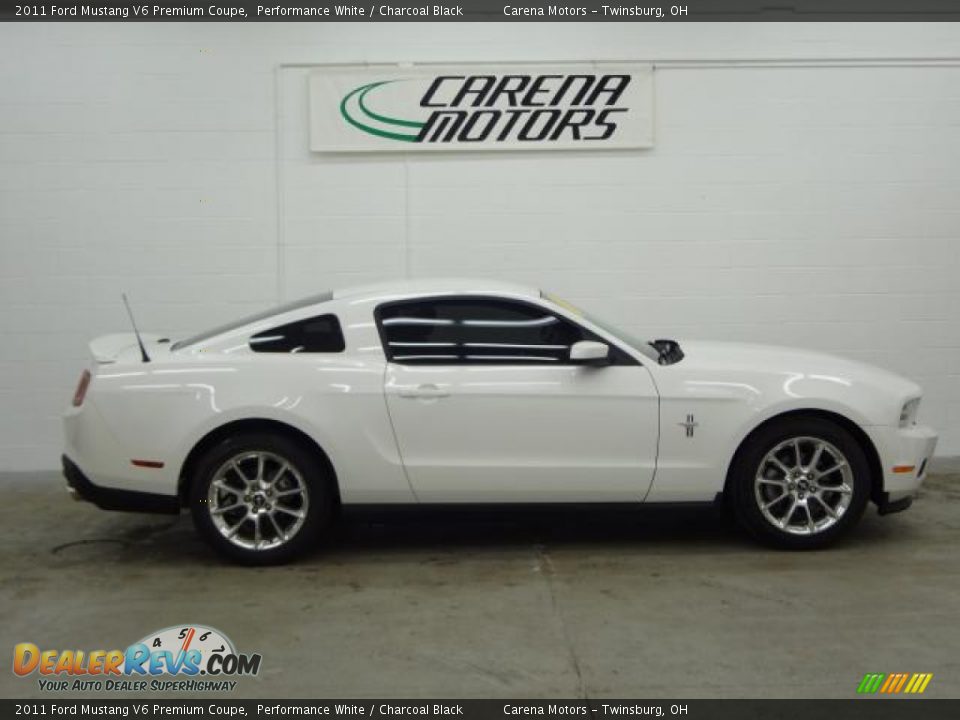2011 Ford Mustang V6 Premium Coupe Performance White / Charcoal Black Photo #6