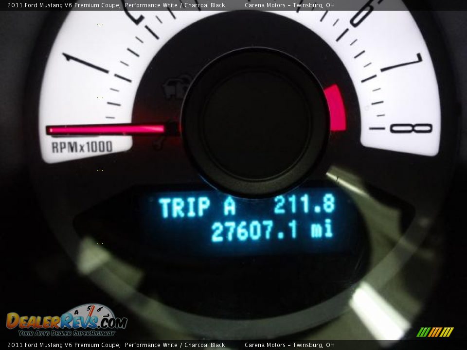 2011 Ford Mustang V6 Premium Coupe Performance White / Charcoal Black Photo #7