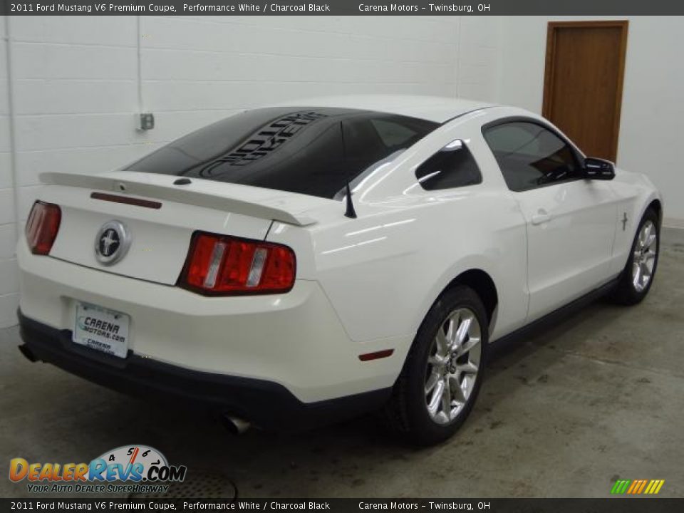 2011 Ford Mustang V6 Premium Coupe Performance White / Charcoal Black Photo #11