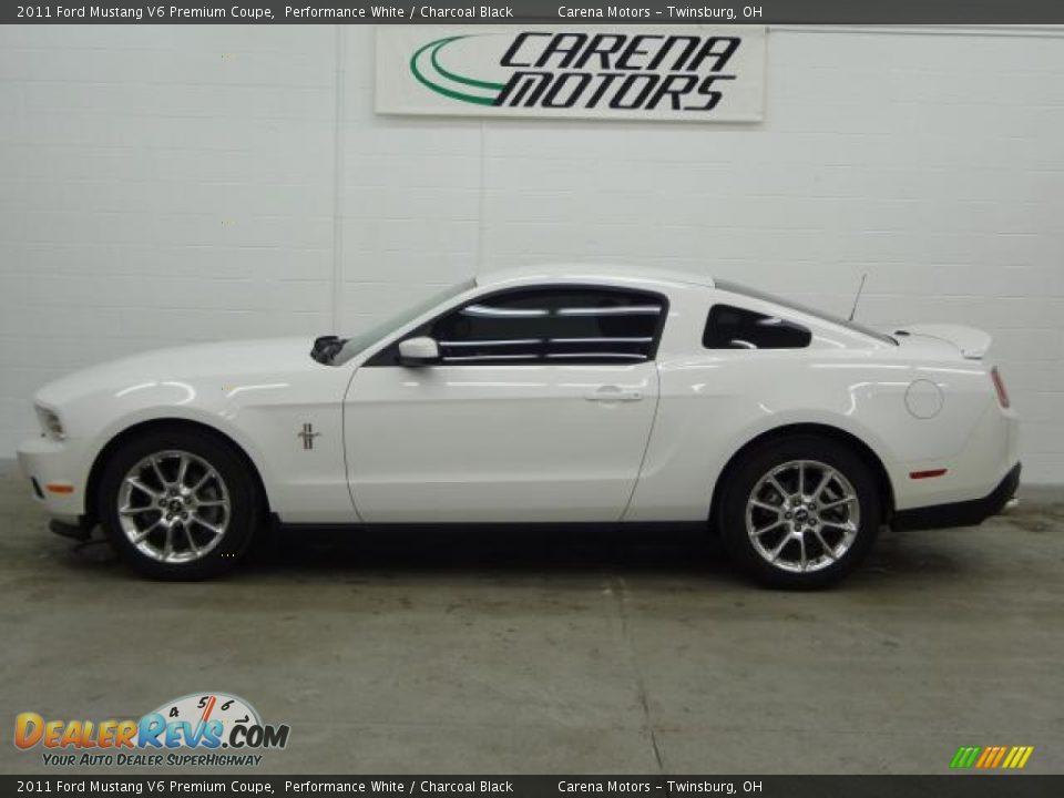 2011 Ford Mustang V6 Premium Coupe Performance White / Charcoal Black Photo #14