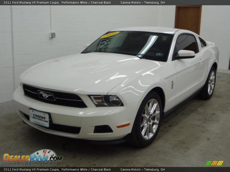2011 Ford Mustang V6 Premium Coupe Performance White / Charcoal Black Photo #15