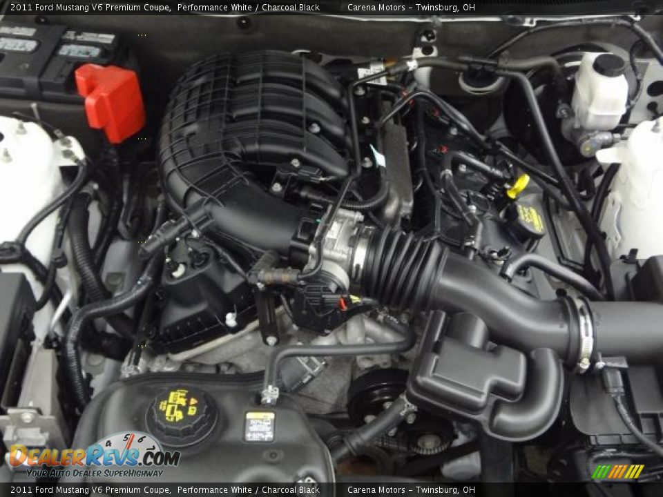2011 Ford Mustang V6 Premium Coupe Performance White / Charcoal Black Photo #16