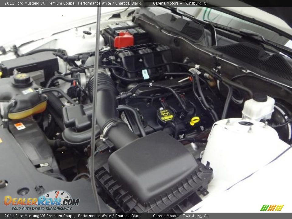 2011 Ford Mustang V6 Premium Coupe Performance White / Charcoal Black Photo #18