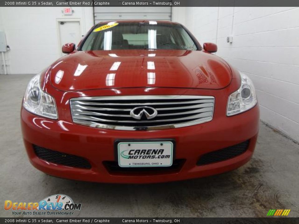 2008 Infiniti G 35 x Sedan Garnet Ember Red / Graphite Photo #3