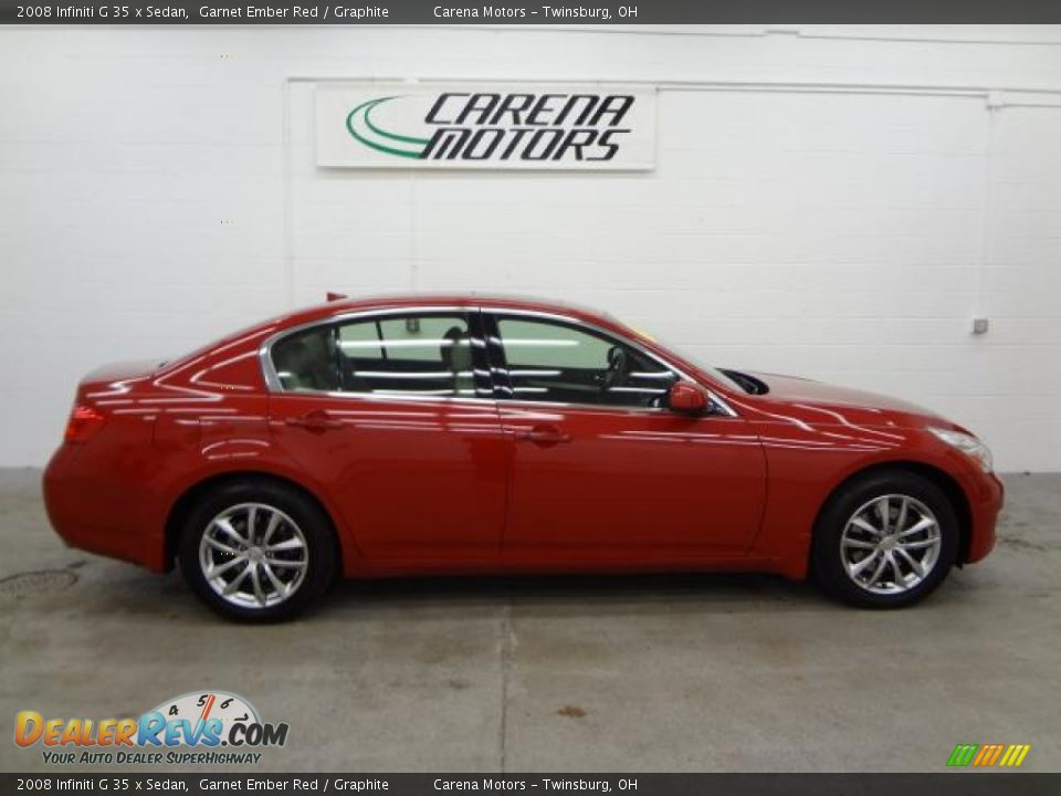 2008 Infiniti G 35 x Sedan Garnet Ember Red / Graphite Photo #5