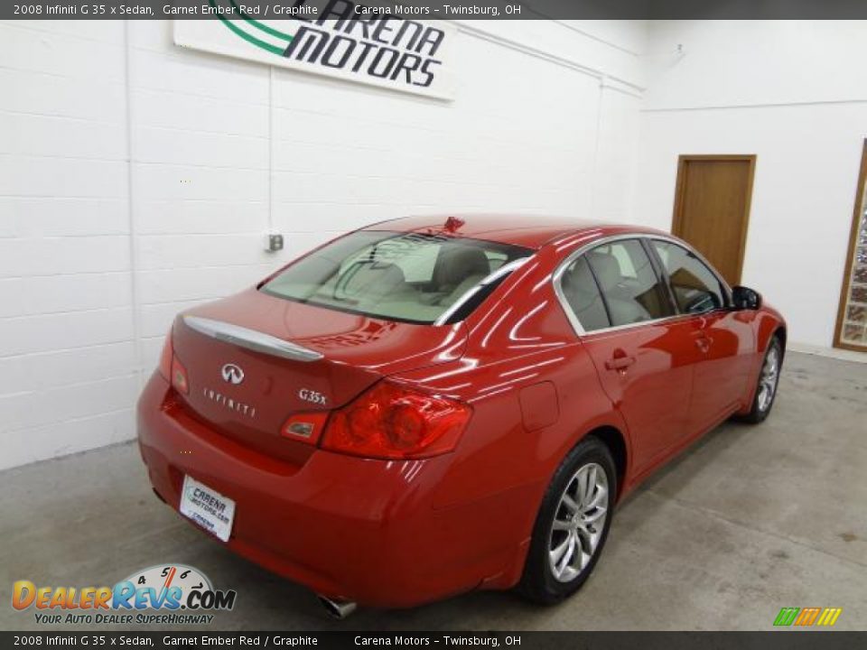 2008 Infiniti G 35 x Sedan Garnet Ember Red / Graphite Photo #6