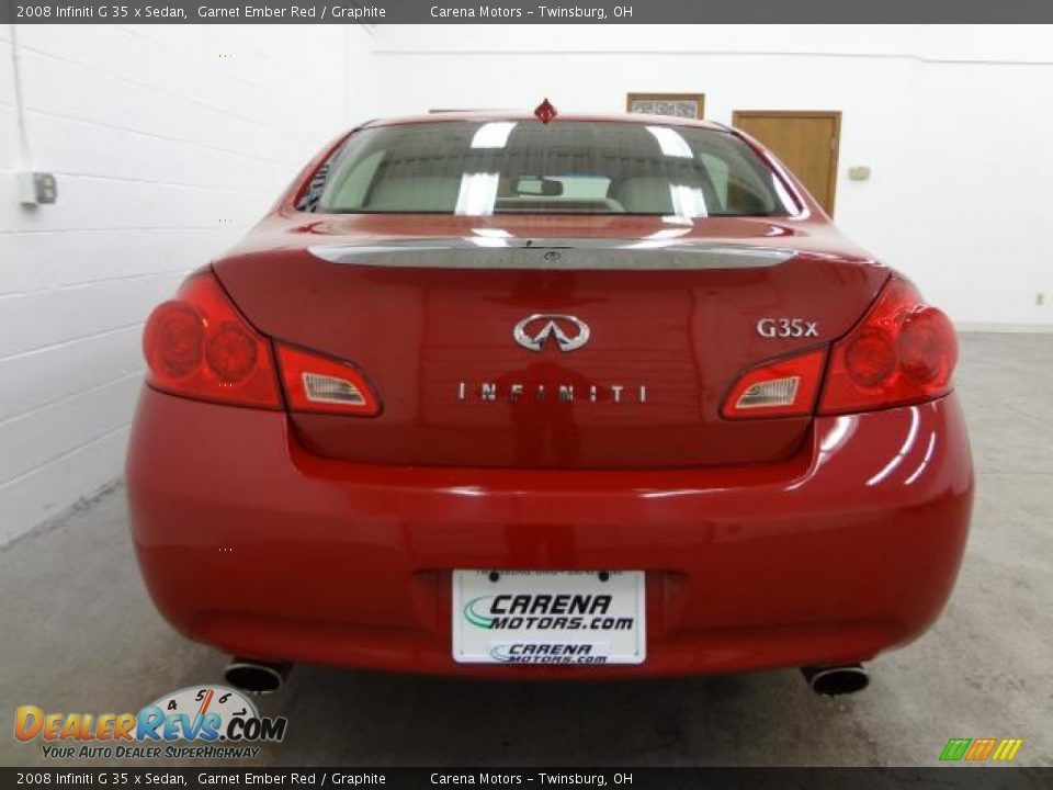 2008 Infiniti G 35 x Sedan Garnet Ember Red / Graphite Photo #7