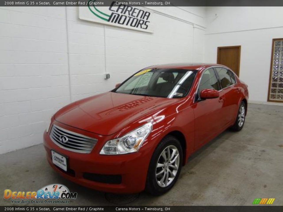 2008 Infiniti G 35 x Sedan Garnet Ember Red / Graphite Photo #9