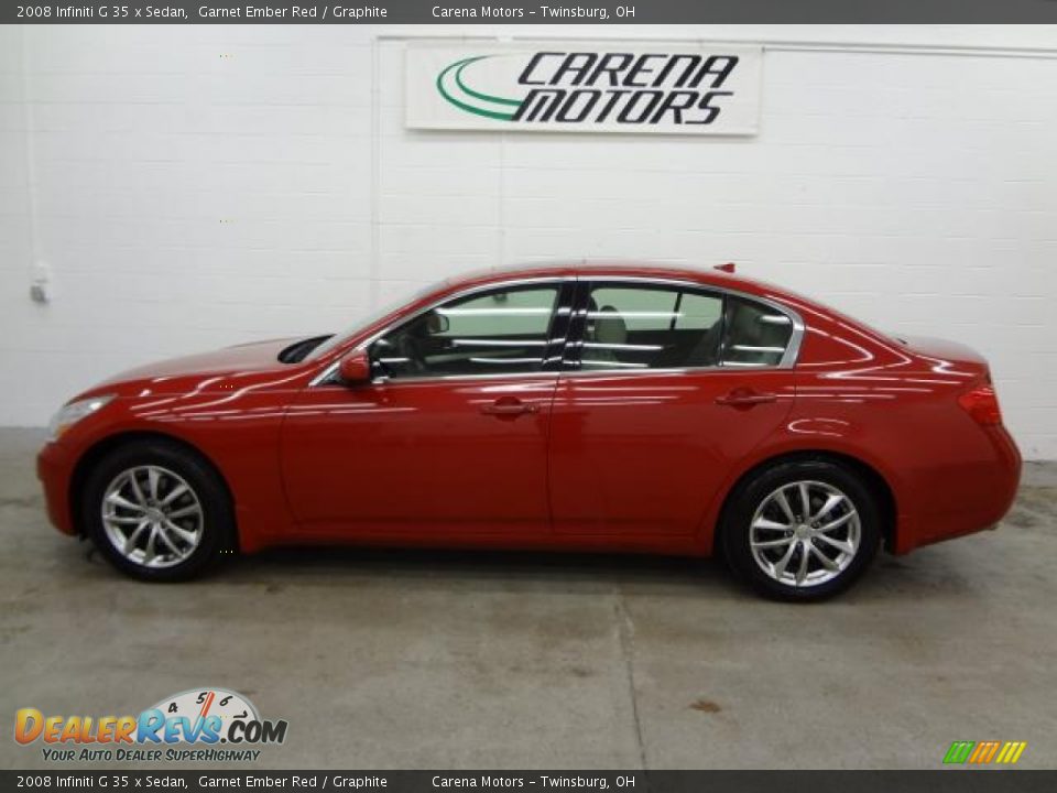 2008 Infiniti G 35 x Sedan Garnet Ember Red / Graphite Photo #10