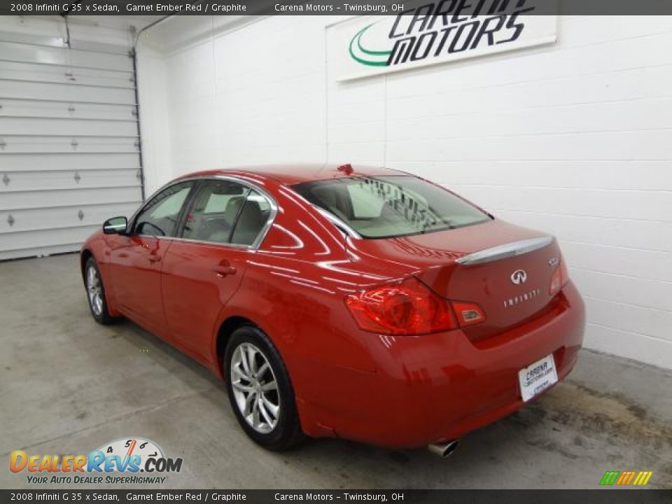 2008 Infiniti G 35 x Sedan Garnet Ember Red / Graphite Photo #11