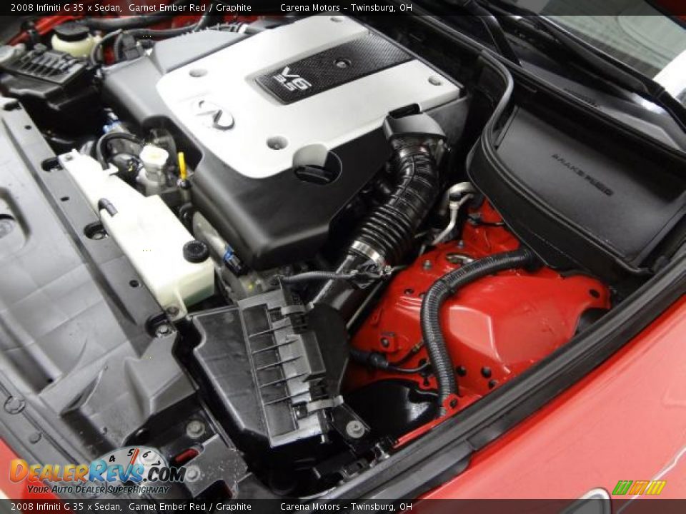 2008 Infiniti G 35 x Sedan Garnet Ember Red / Graphite Photo #24