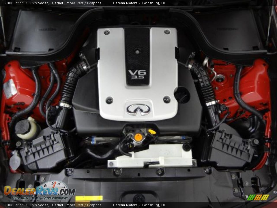 2008 Infiniti G 35 x Sedan Garnet Ember Red / Graphite Photo #25