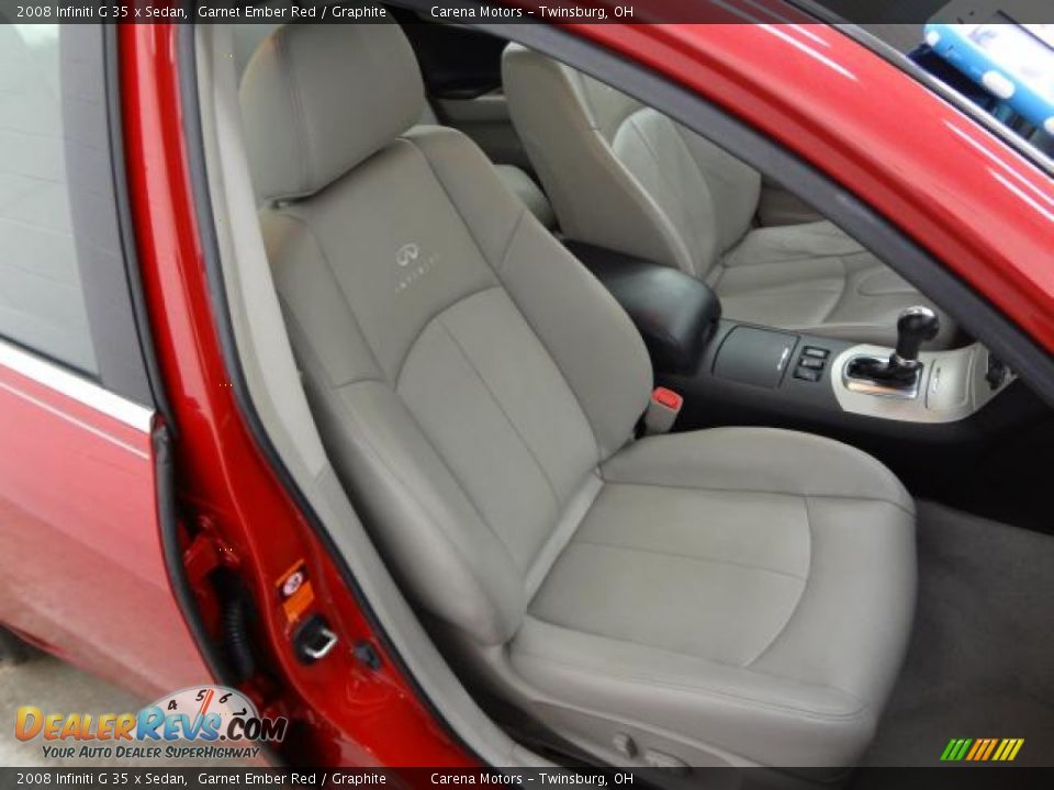 2008 Infiniti G 35 x Sedan Garnet Ember Red / Graphite Photo #35