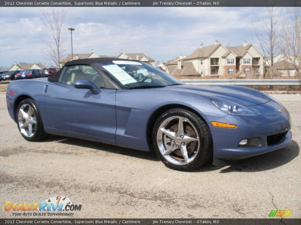 2012 Chevrolet Corvette Convertible Supersonic Blue Metallic / Cashmere Photo #9