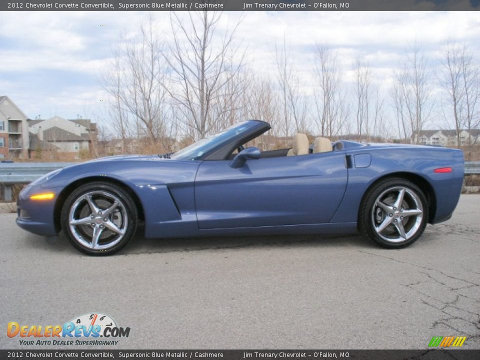 2012 Chevrolet Corvette Convertible Supersonic Blue Metallic / Cashmere Photo #12