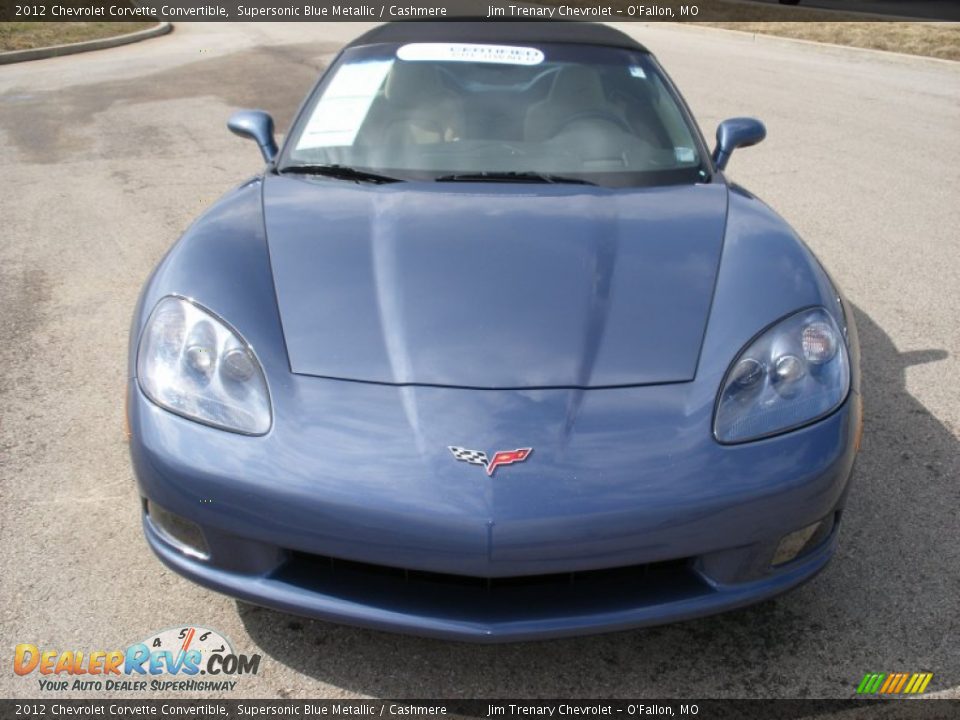 2012 Chevrolet Corvette Convertible Supersonic Blue Metallic / Cashmere Photo #13