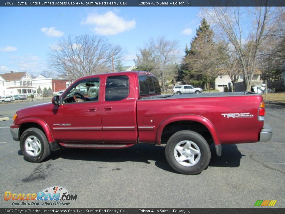 2002 Toyota Tundra Limited Access Cab 4x4 Sunfire Red Pearl / Oak Photo #4