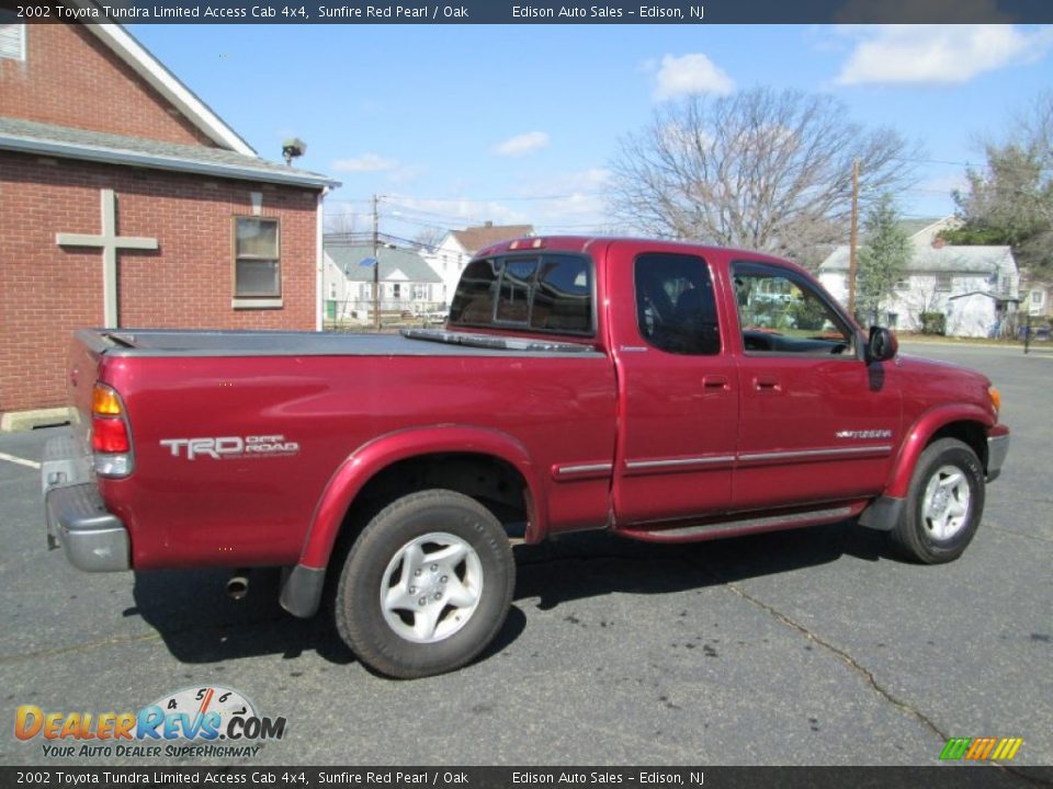 2002 Toyota Tundra Limited Access Cab 4x4 Sunfire Red Pearl / Oak Photo #8