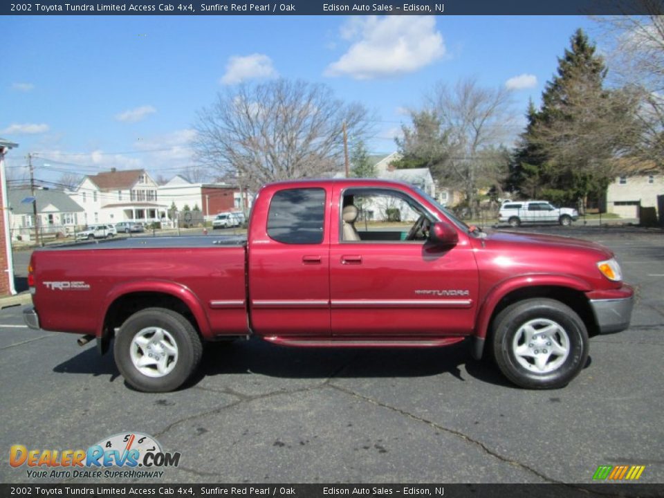 2002 Toyota Tundra Limited Access Cab 4x4 Sunfire Red Pearl / Oak Photo #9