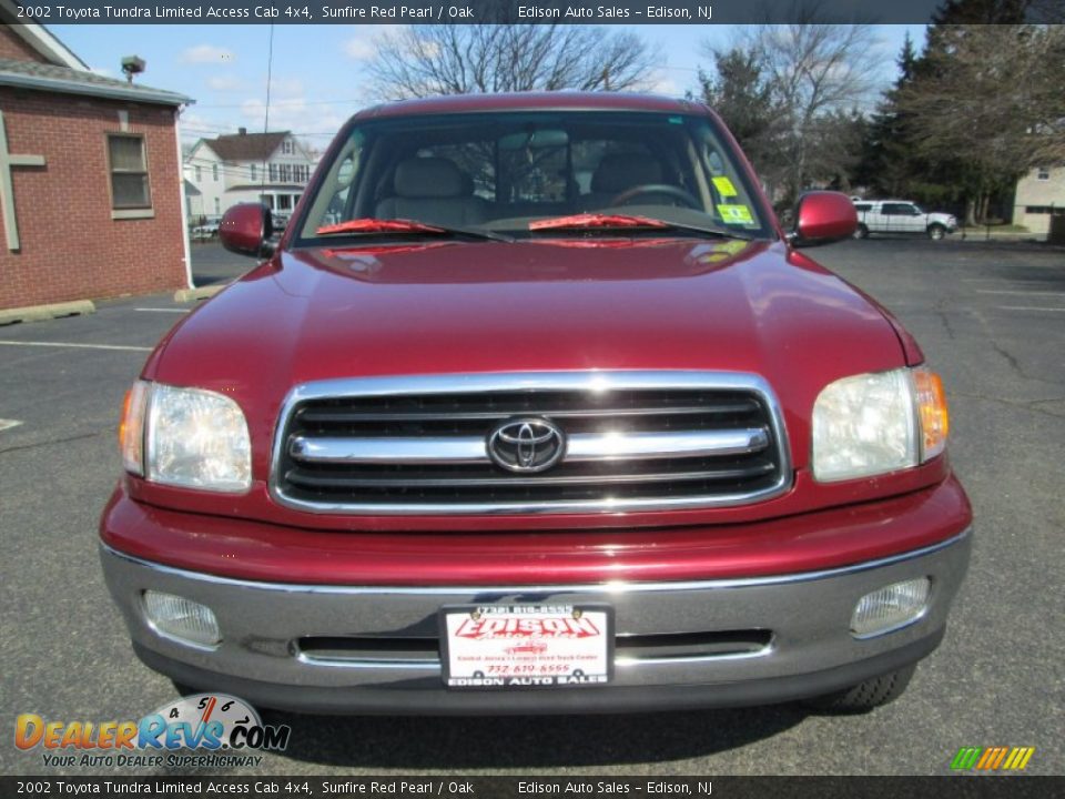 2002 Toyota Tundra Limited Access Cab 4x4 Sunfire Red Pearl / Oak Photo #12