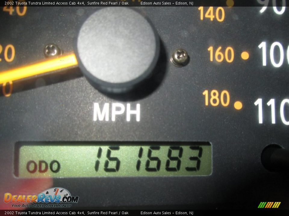 2002 Toyota Tundra Limited Access Cab 4x4 Sunfire Red Pearl / Oak Photo #24