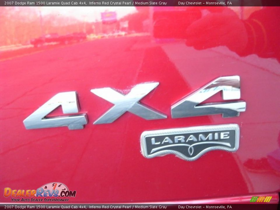 2007 Dodge Ram 1500 Laramie Quad Cab 4x4 Inferno Red Crystal Pearl / Medium Slate Gray Photo #1