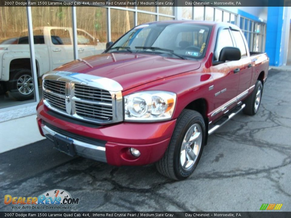 Front 3/4 View of 2007 Dodge Ram 1500 Laramie Quad Cab 4x4 Photo #2