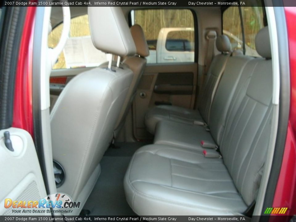 2007 Dodge Ram 1500 Laramie Quad Cab 4x4 Inferno Red Crystal Pearl / Medium Slate Gray Photo #7