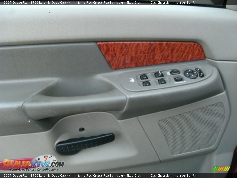 2007 Dodge Ram 1500 Laramie Quad Cab 4x4 Inferno Red Crystal Pearl / Medium Slate Gray Photo #12