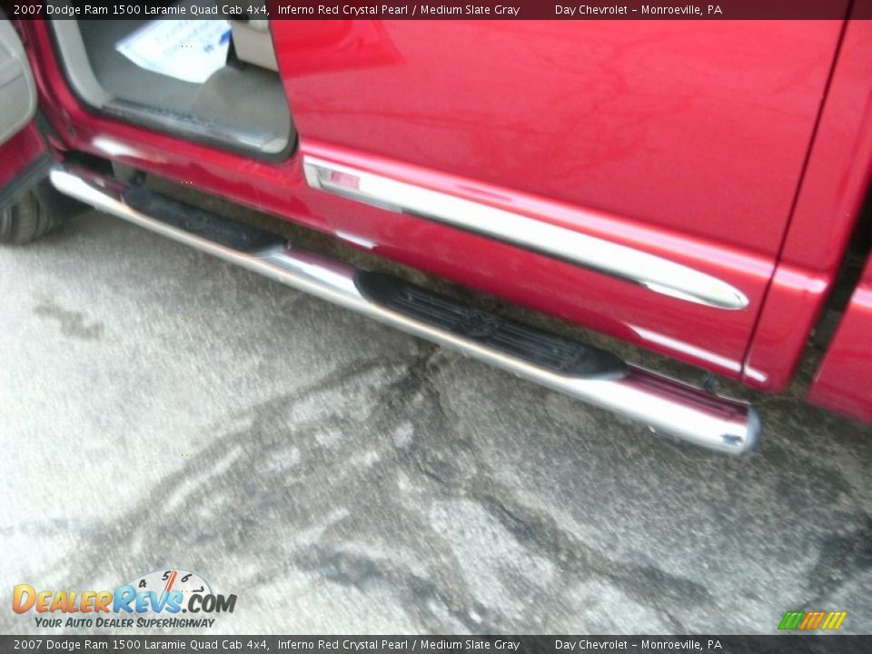 2007 Dodge Ram 1500 Laramie Quad Cab 4x4 Inferno Red Crystal Pearl / Medium Slate Gray Photo #13
