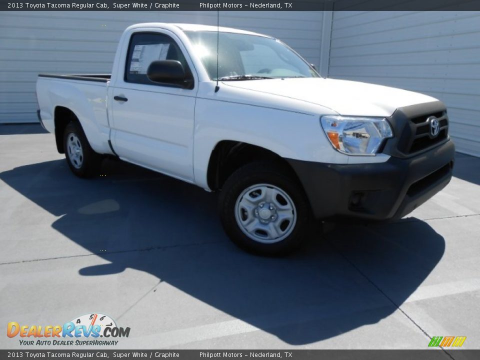 2013 Toyota Tacoma Regular Cab Super White / Graphite Photo #1
