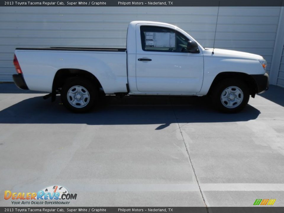 2013 Toyota Tacoma Regular Cab Super White / Graphite Photo #3