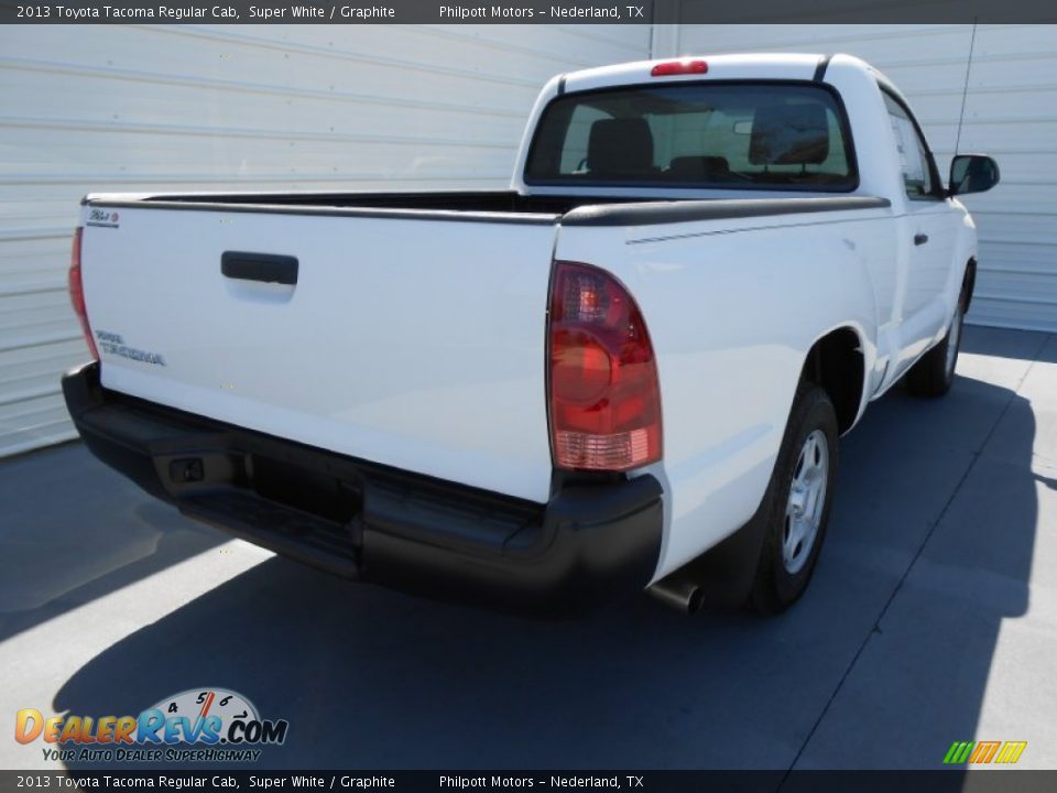 2013 Toyota Tacoma Regular Cab Super White / Graphite Photo #4