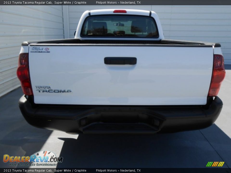 2013 Toyota Tacoma Regular Cab Super White / Graphite Photo #5