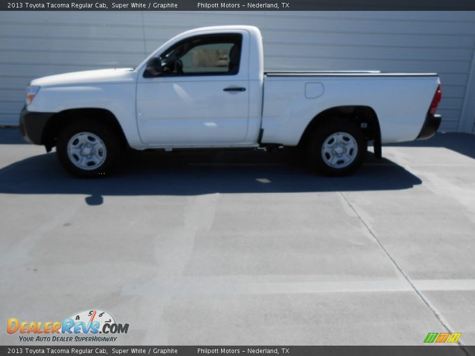 2013 Toyota Tacoma Regular Cab Super White / Graphite Photo #6