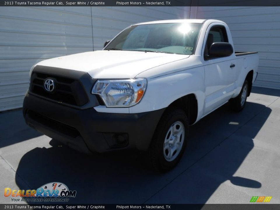 2013 Toyota Tacoma Regular Cab Super White / Graphite Photo #7